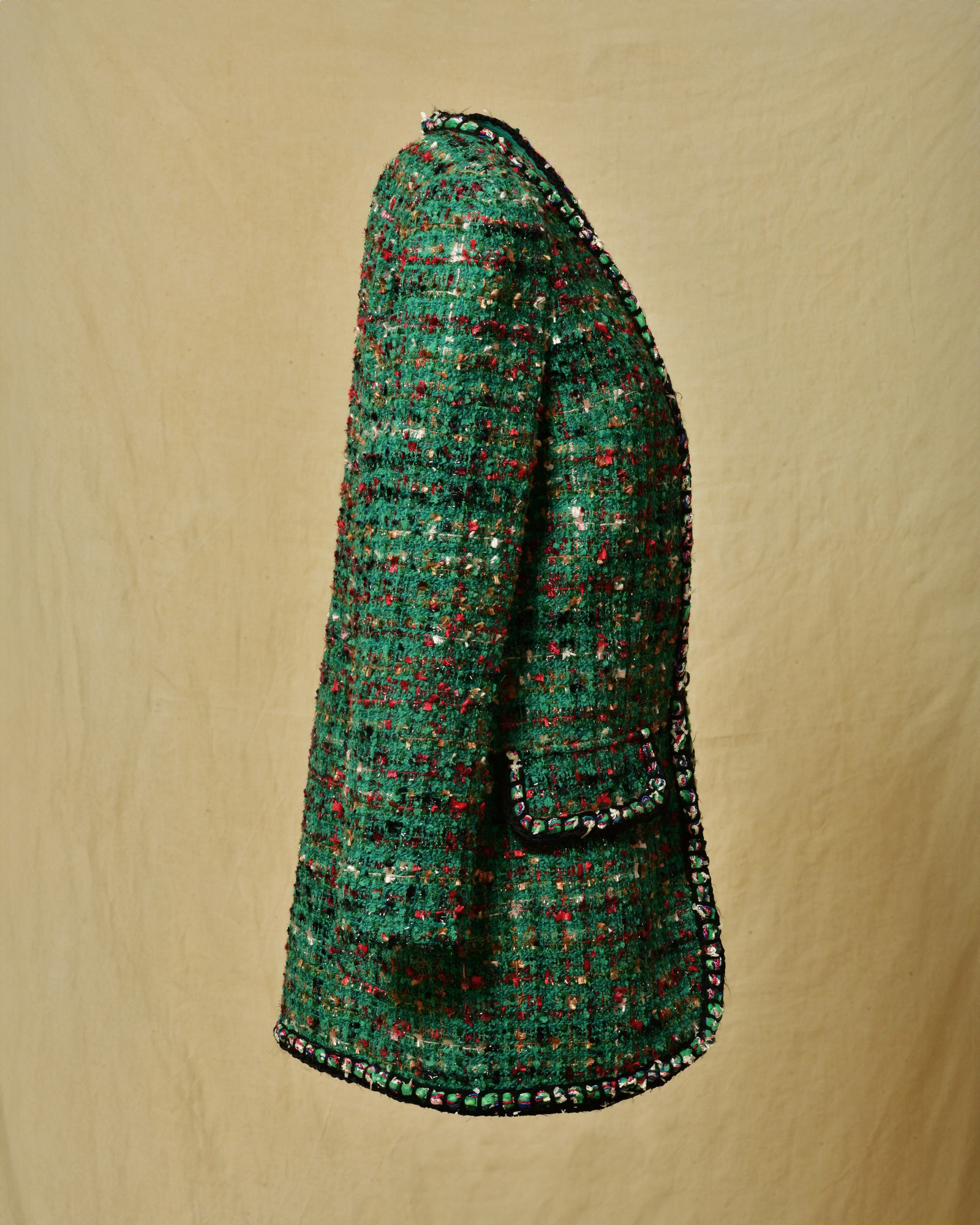 Veste en tweed vert Edward Achour