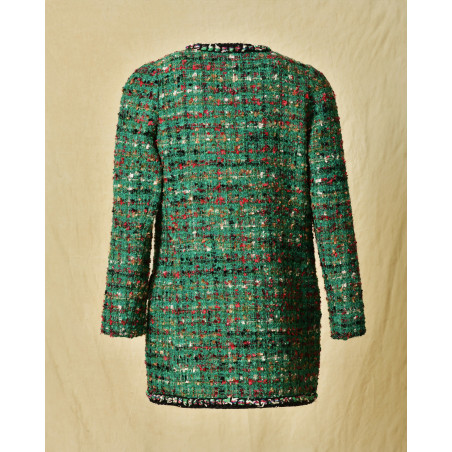 Veste en tweed vert Edward Achour