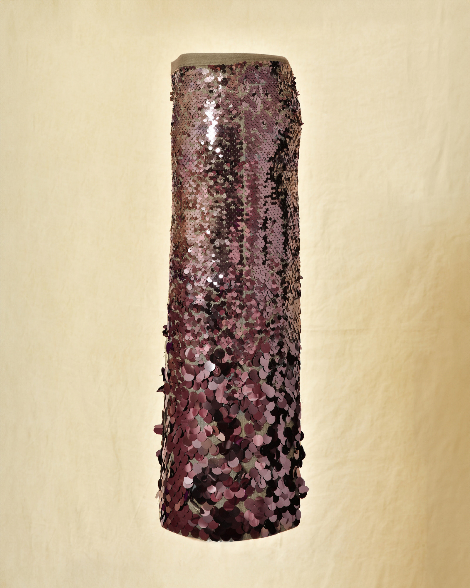 Jupe beige à sequins rose Sfizio