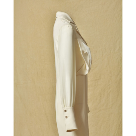 Combinaison écru à noeud Edward Achour