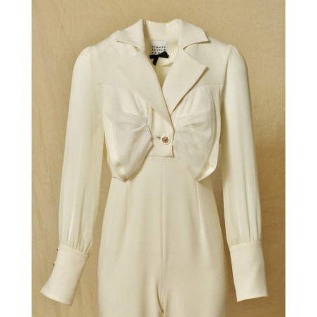 Combinaison écru à noeud Edward Achour