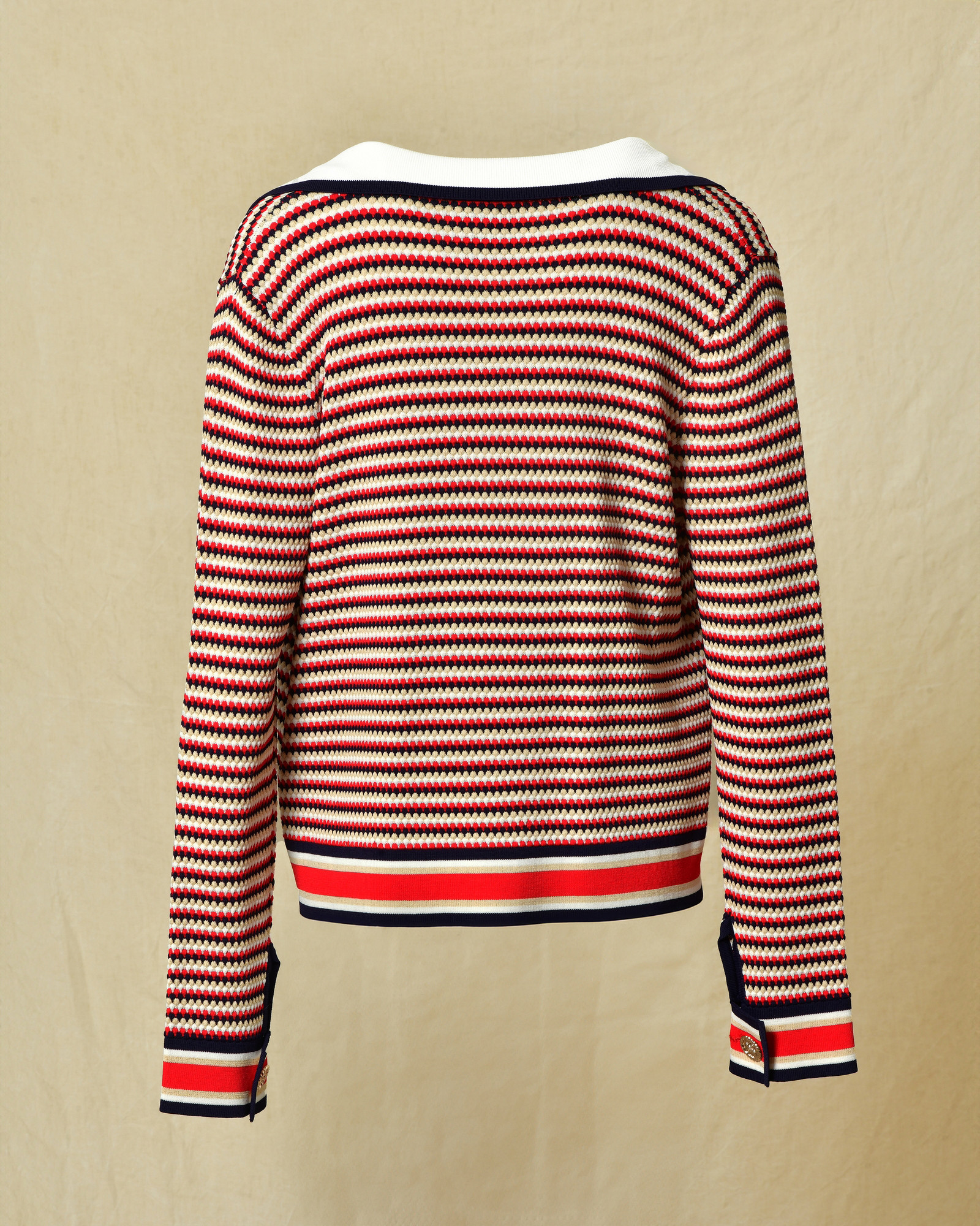 Gilet à rayures quadricolore Edward Achour