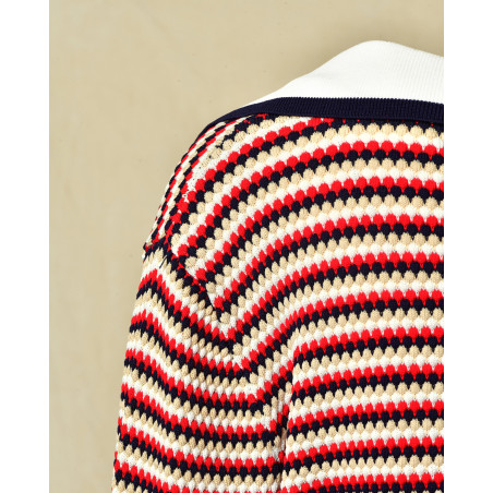 Gilet à rayures quadricolore Edward Achour