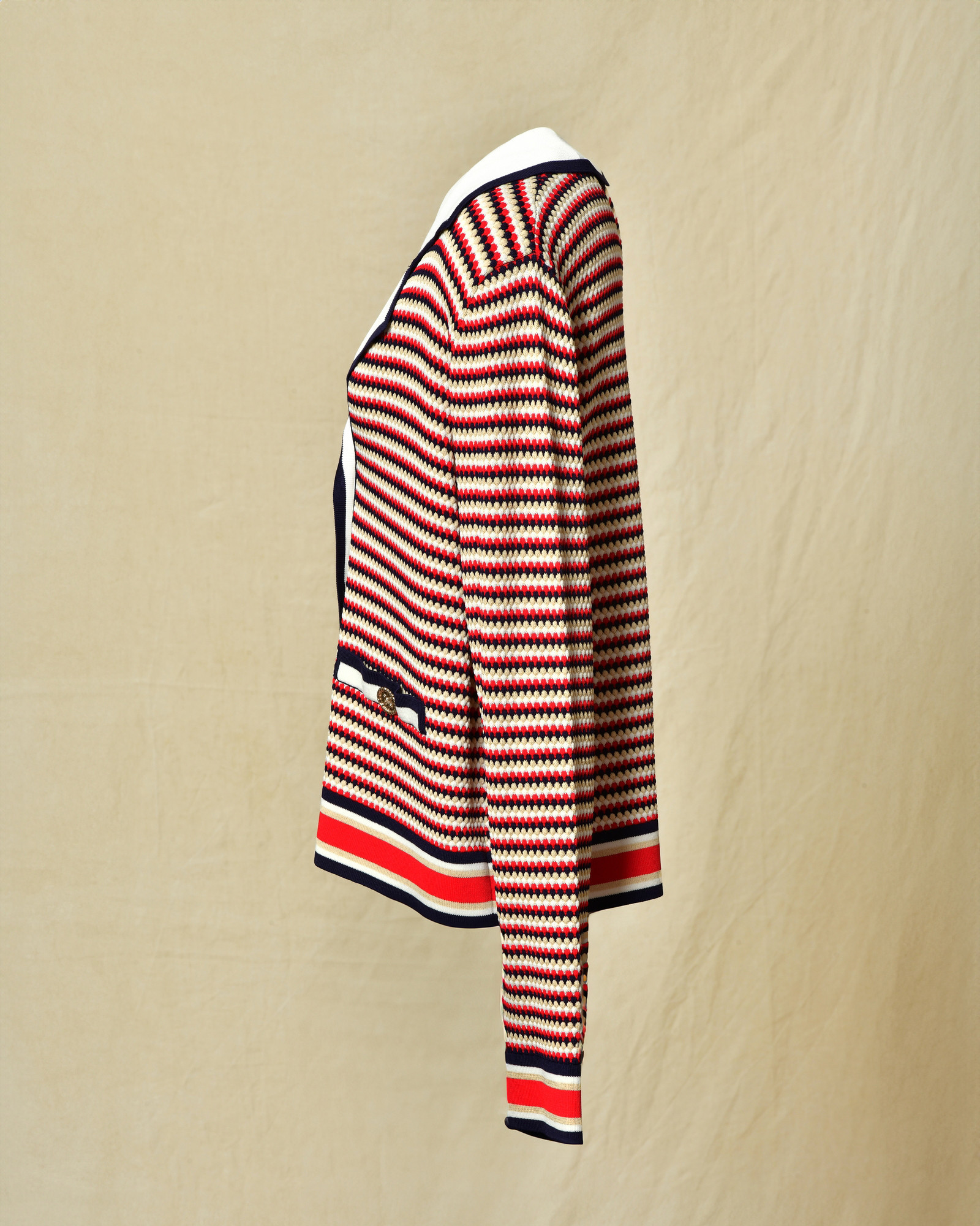 Gilet à rayures quadricolore Edward Achour