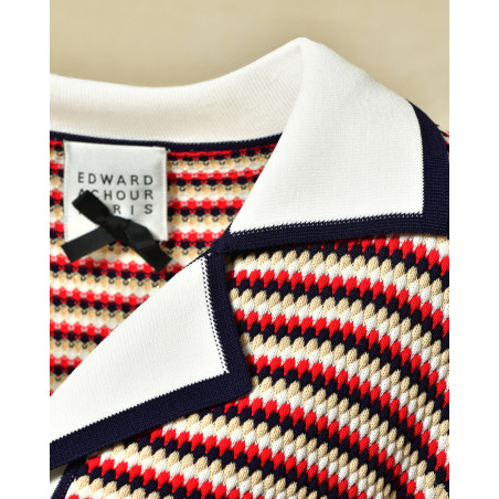 Gilet à rayures quadricolore Edward Achour