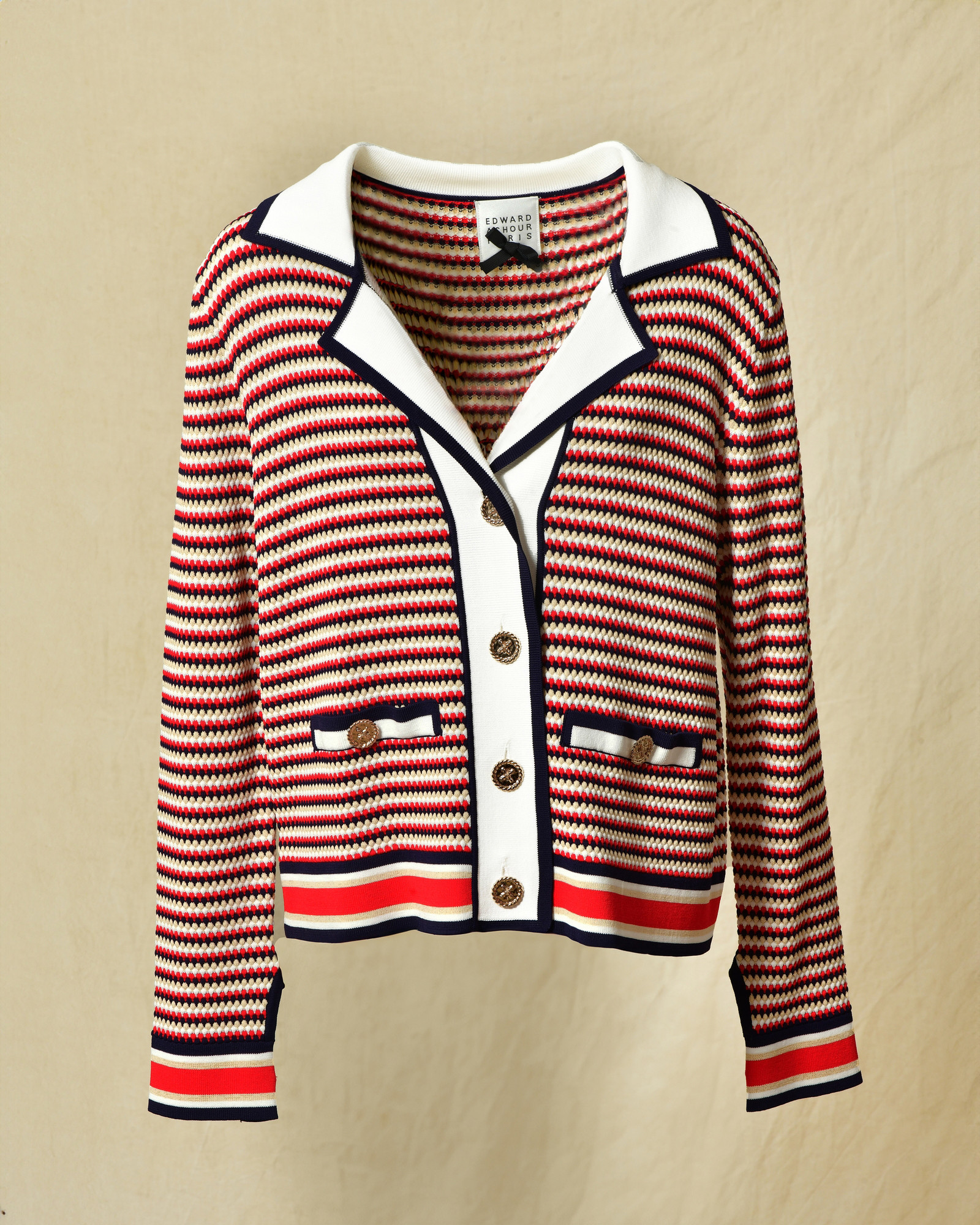 Gilet à rayures quadricolore Edward Achour