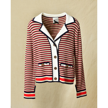 Gilet à rayures quadricolore Edward Achour