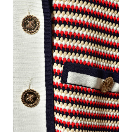 Gilet à rayures quadricolore Edward Achour