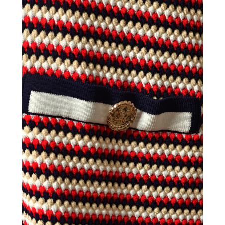 Gilet à rayures quadricolore Edward Achour