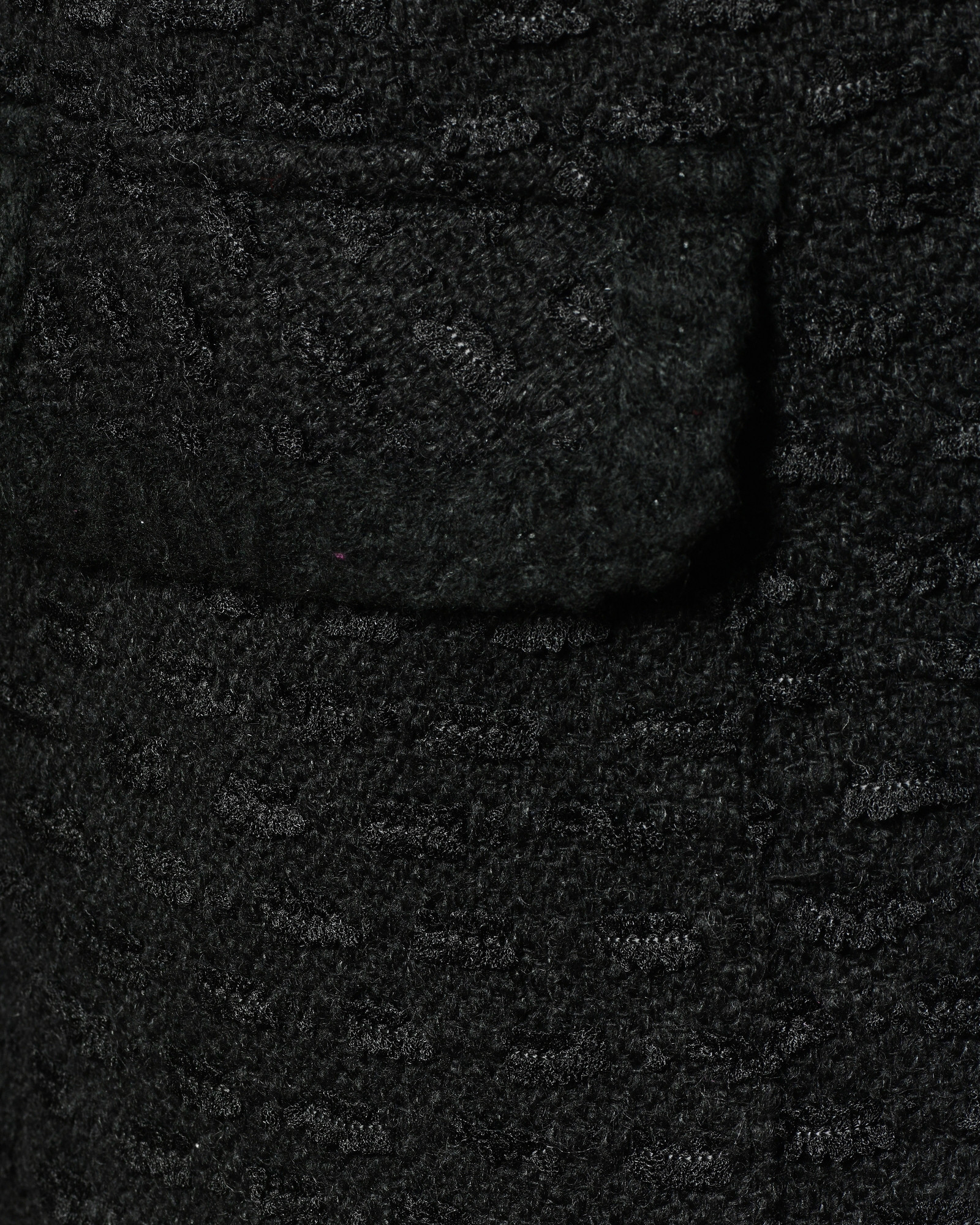 Manteau court en tweed noir Edward Achour