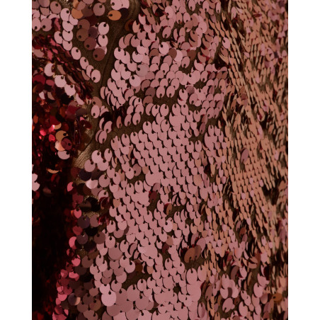 Pull beige à sequins rose Sfizio