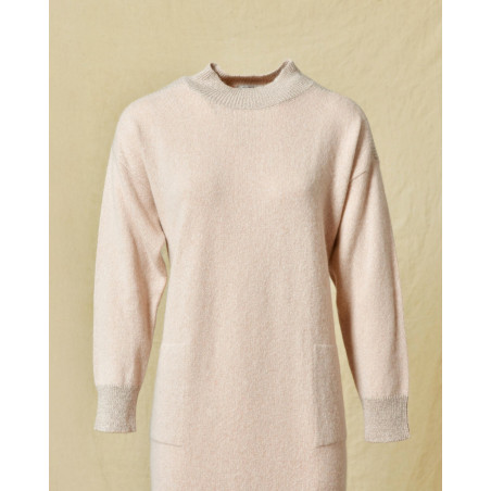 Robe en Laine, soie et cachemire beige Peserico