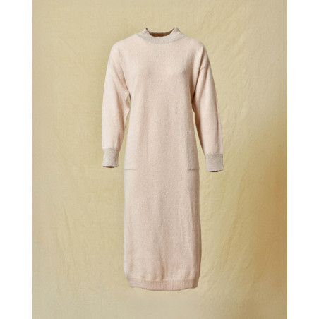 Robe en Laine, soie et cachemire beige Peserico