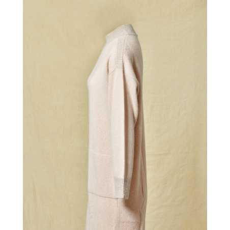 Robe en Laine, soie et cachemire beige Peserico