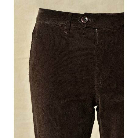 Pantalon en coton marron Re-Hash