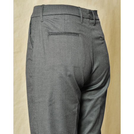 Pantalon motif pied de poule gris Re-Hash