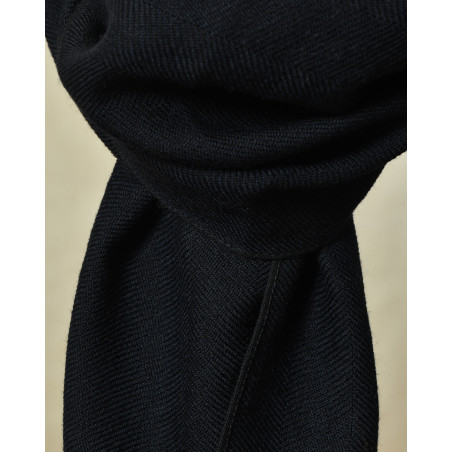 Echarpe en maille bleu marine JSC