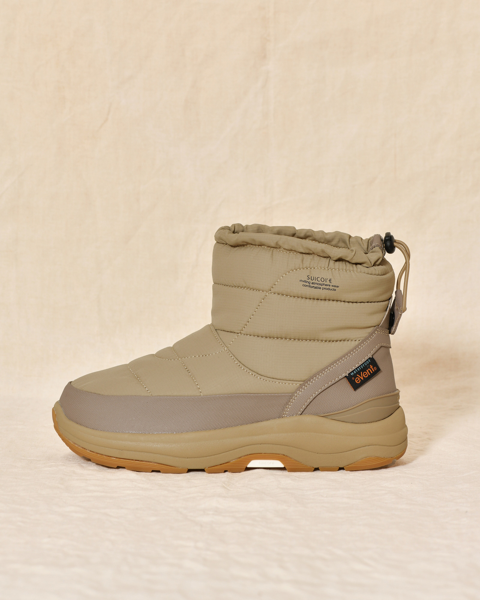Boots en textile beige isolant Suicoke