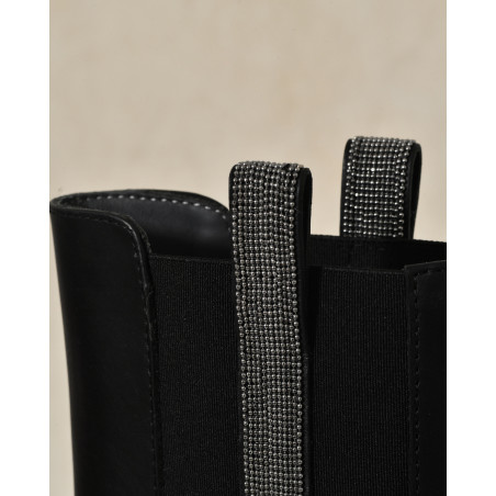 Bottine en cuir noire Fabiana Filippi