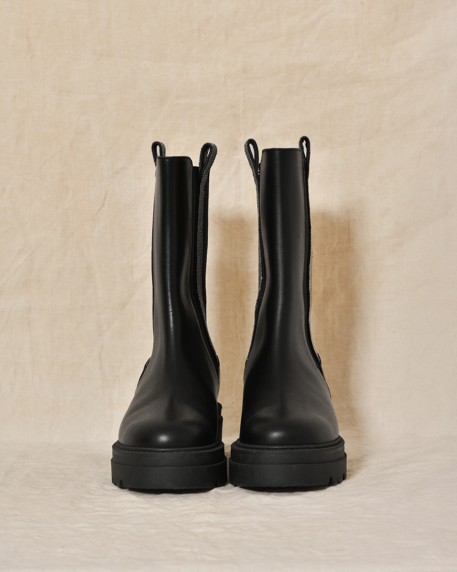 Bottine en cuir noire Fabiana Filippi