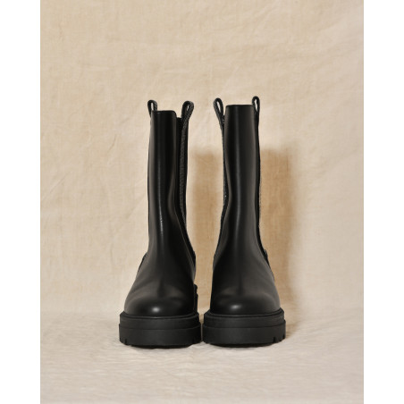 Bottine en cuir noire Fabiana Filippi