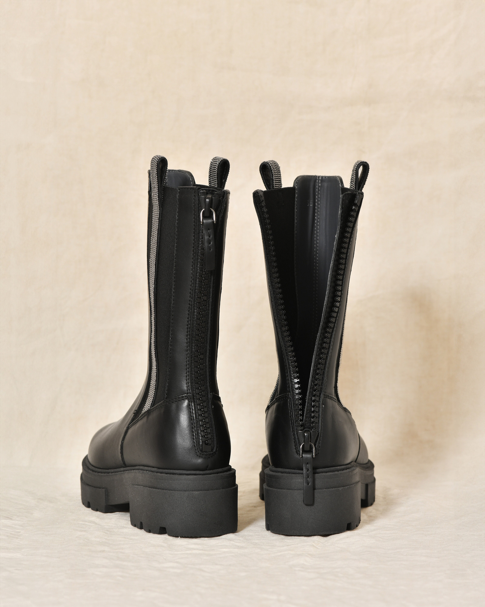 Bottine en cuir noire Fabiana Filippi