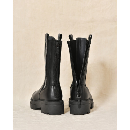 Bottine en cuir noire Fabiana Filippi