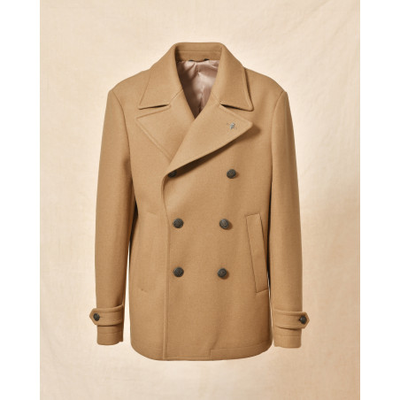 Caban croisé camel Berry & Brian