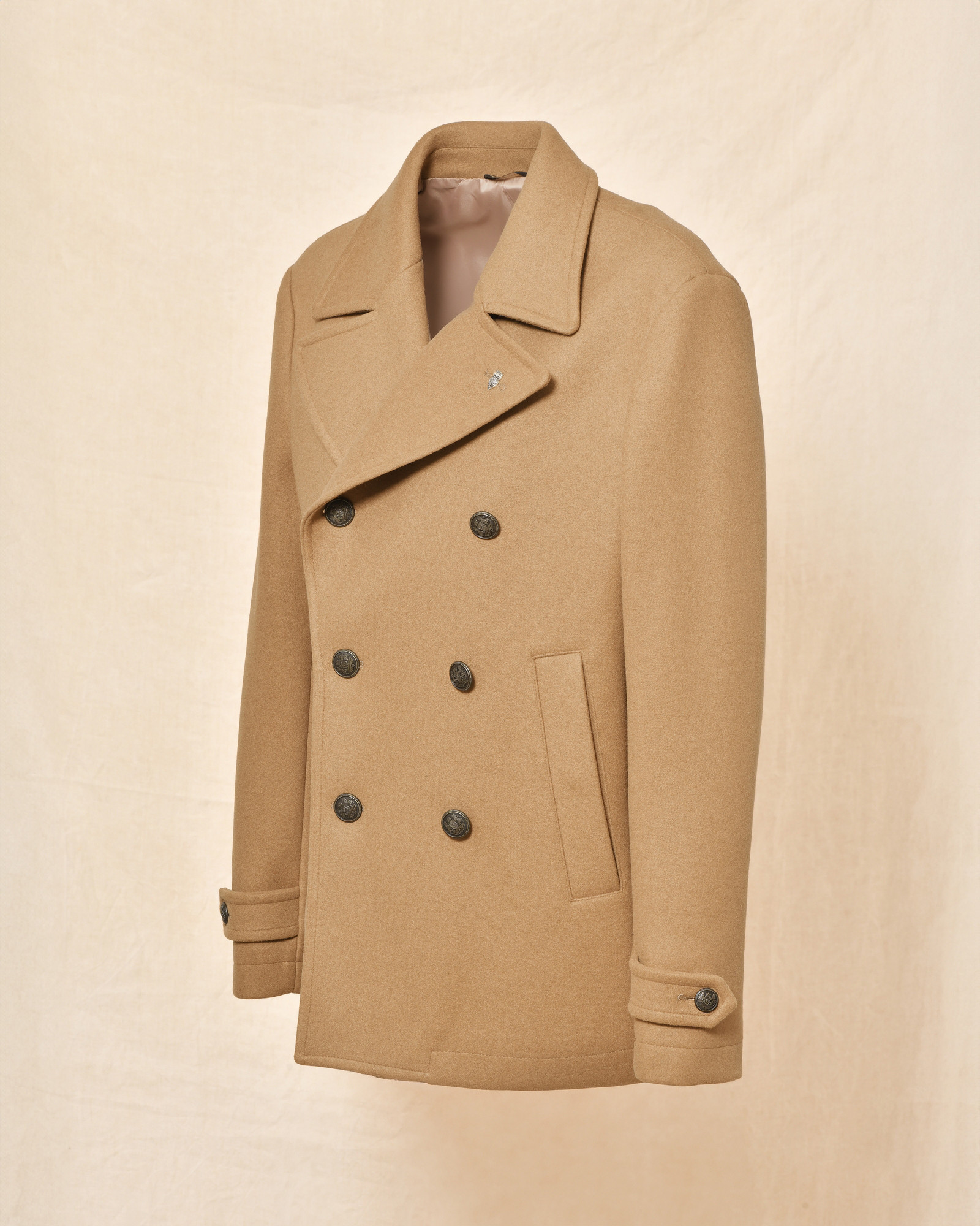 Caban croisé camel Berry & Brian