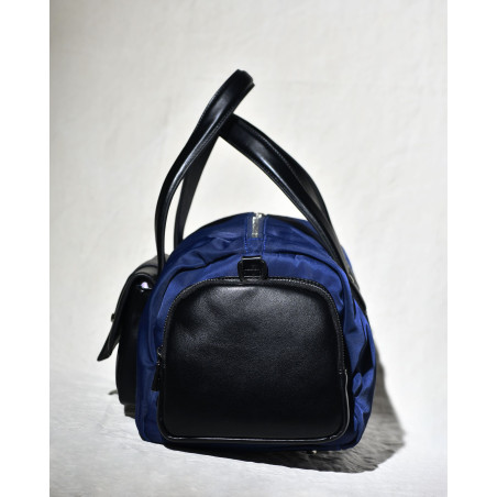 Sac à main a deux compartiments bleu et noir Each Other