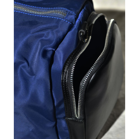 Sac à main a deux compartiments bleu et noir Each Other