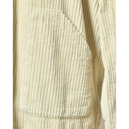 Chemise en velours côtelé ecru Cruna