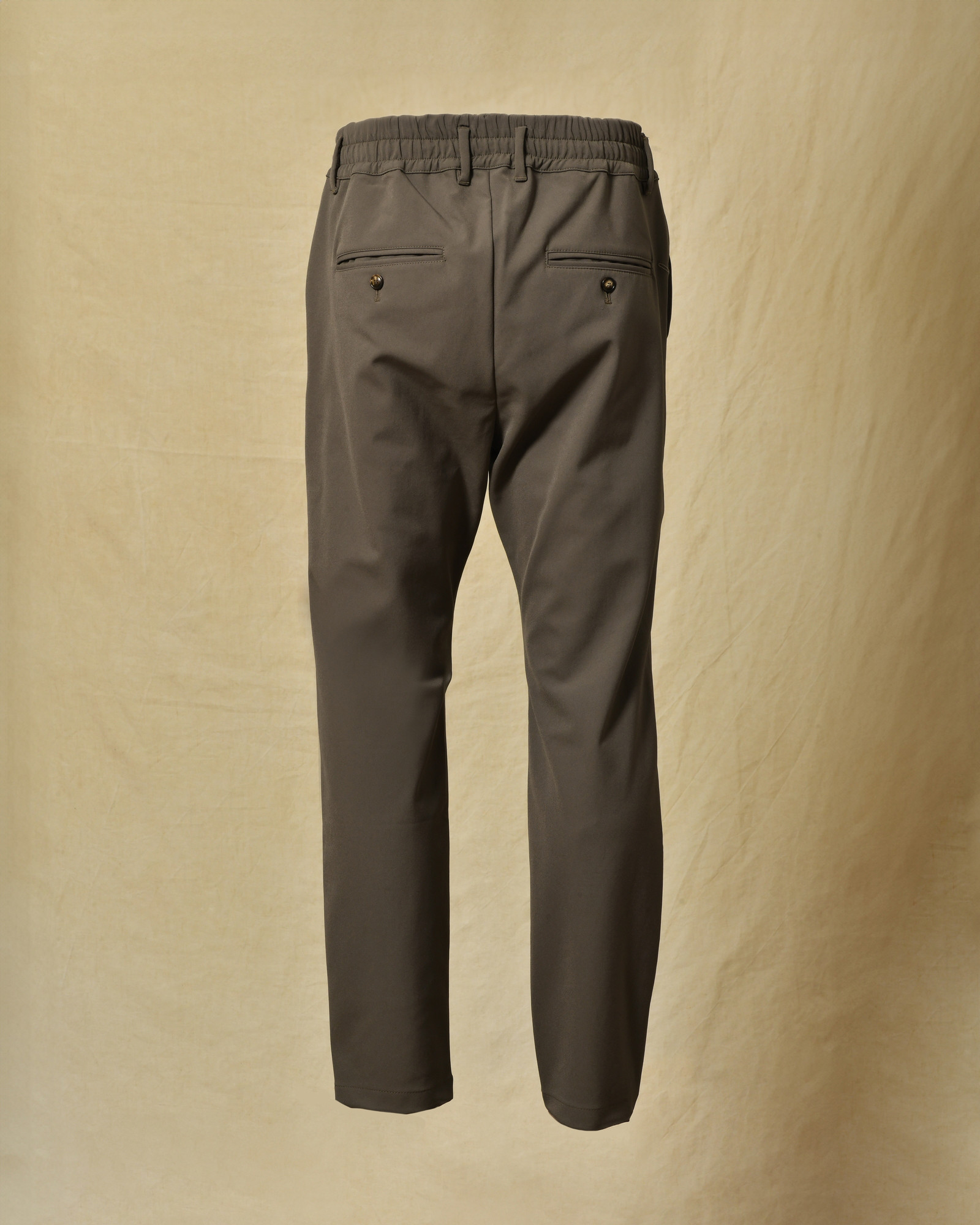 Pantalon souple en coton taupe Cruna