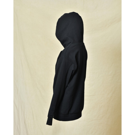 Sweat à capuche noir Cruna