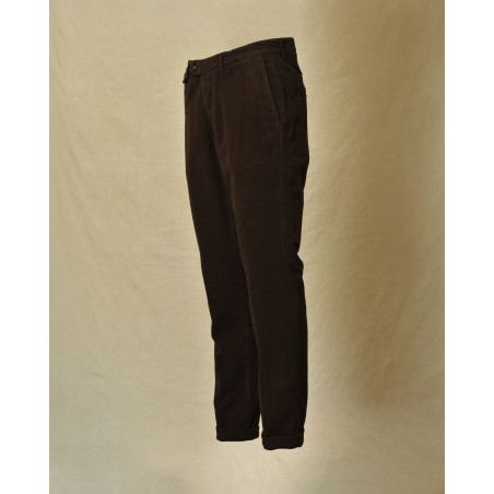 Pantalon en coton marron Tela Genova