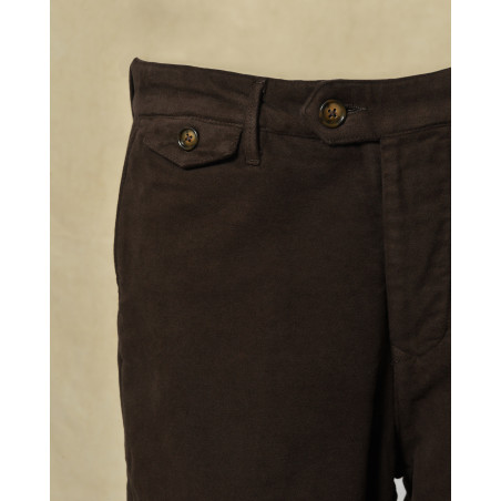 Pantalon en coton marron Tela Genova