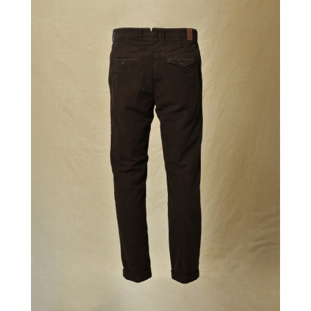 Pantalon en coton marron Tela Genova