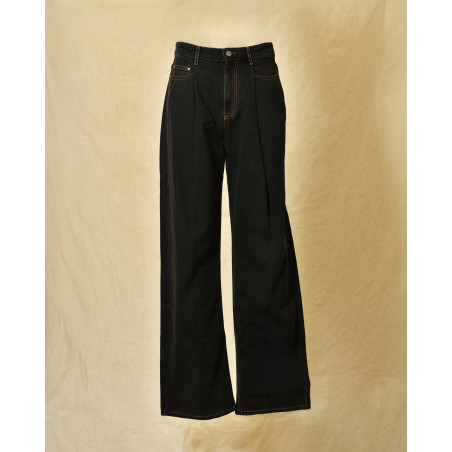 Jean en coton noir Chloé Stora