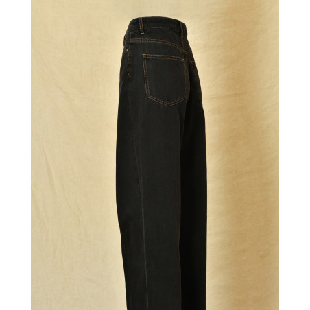 Jean en coton noir Chloé Stora