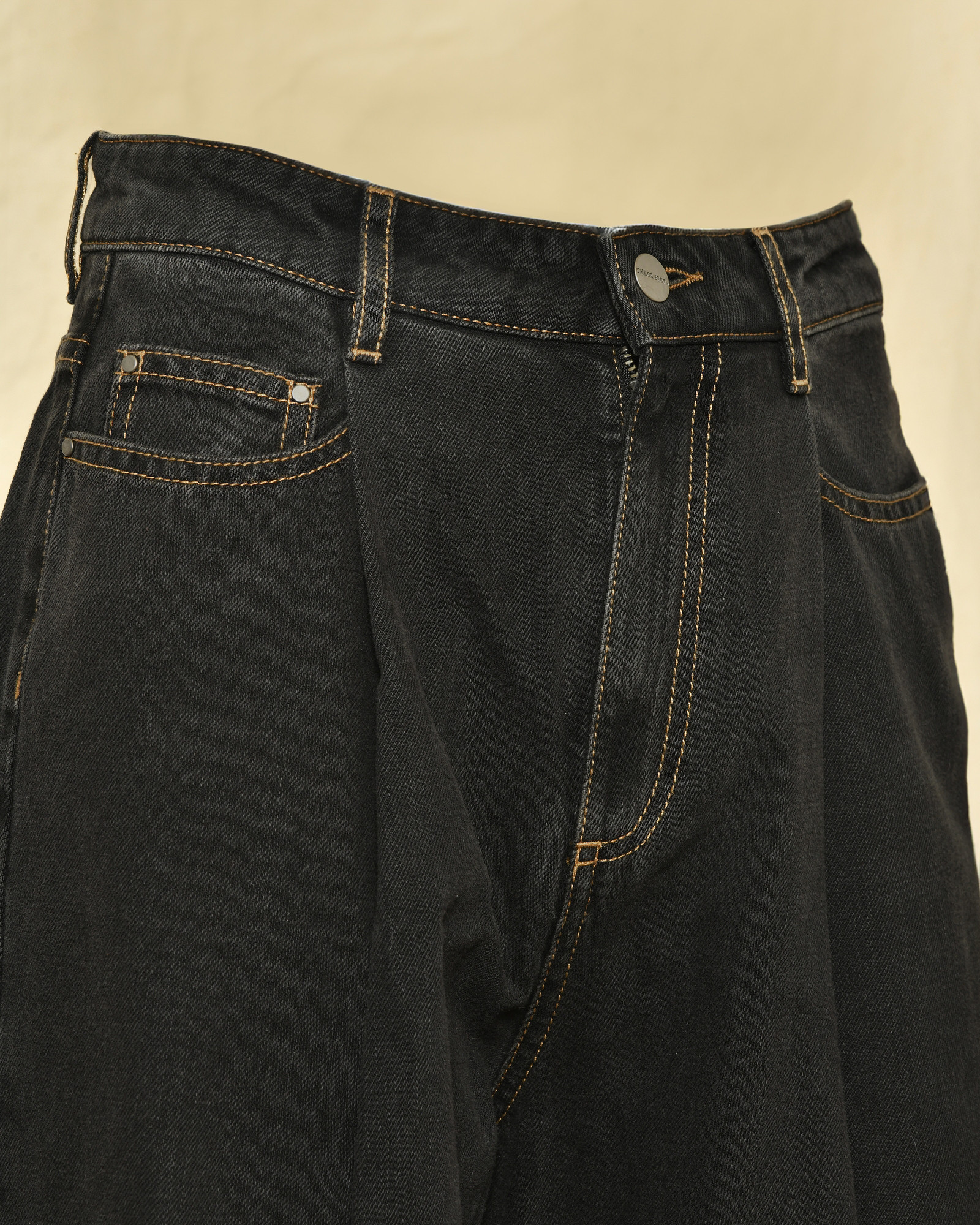 Jean en coton noir Chloé Stora