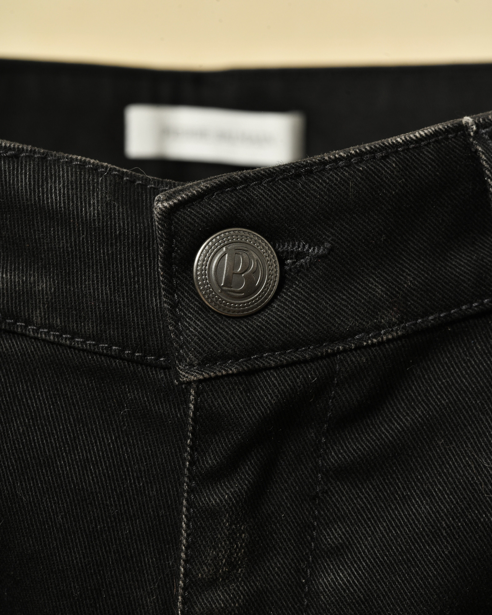 Jean noir slim délavé Balmain