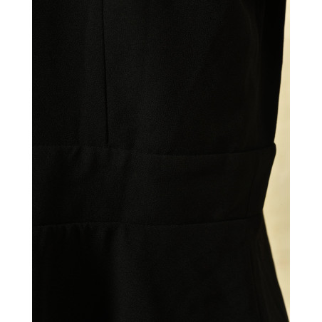 Top en crêpes noir à zip fantaisie Michael Kors