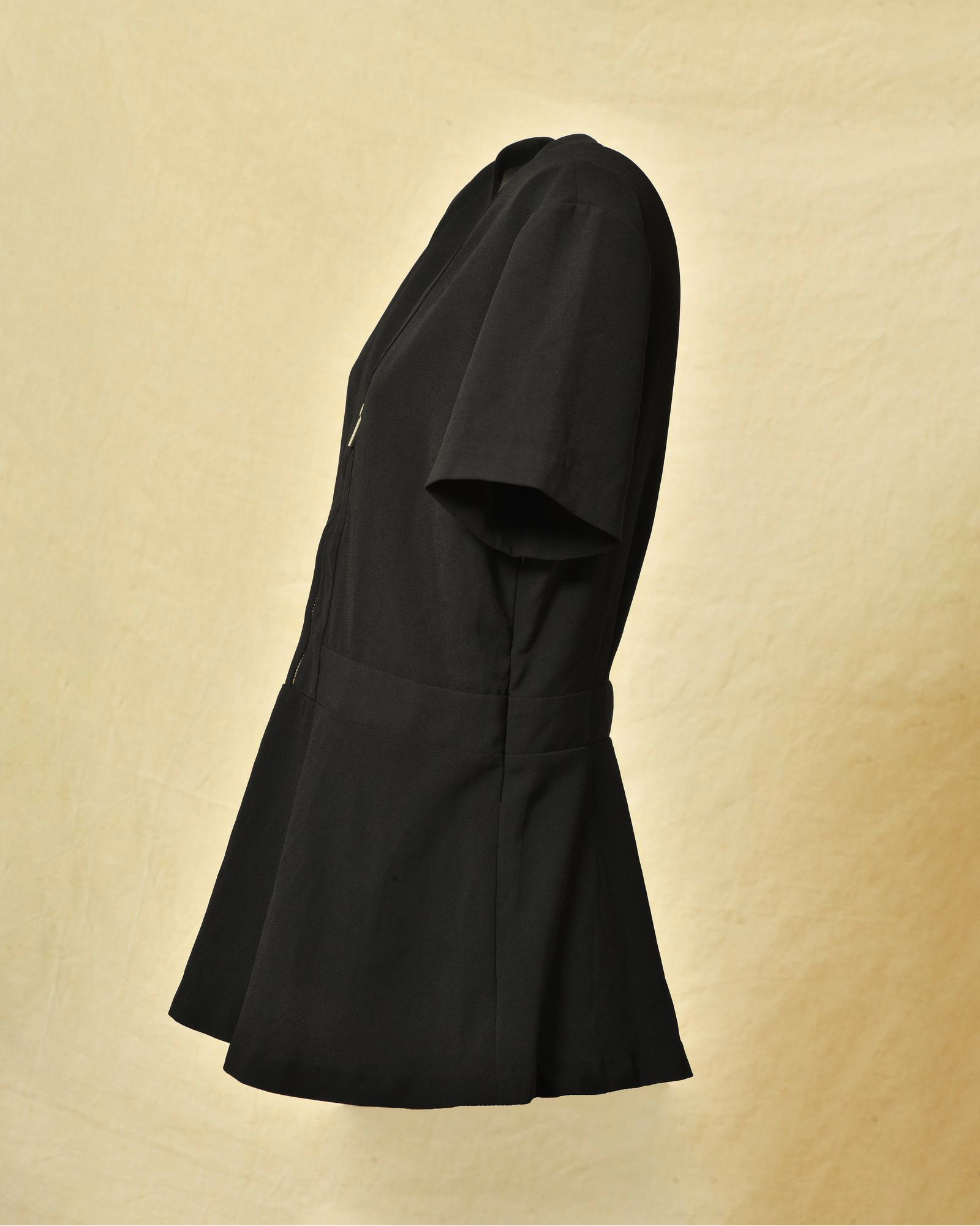 Top en crêpes noir à zip fantaisie Michael Kors