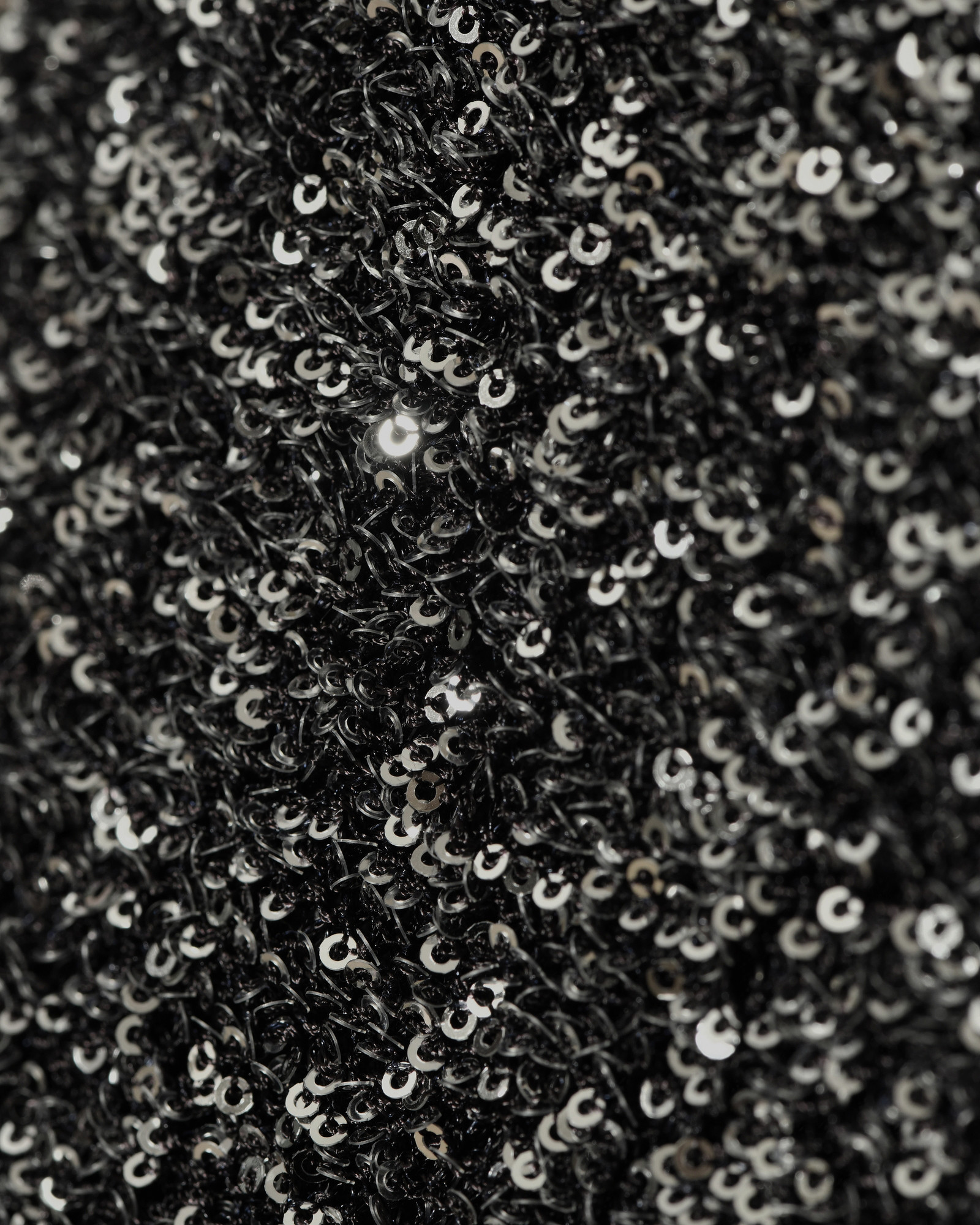 Robe noire à sequins argentés Fabiana Filippi