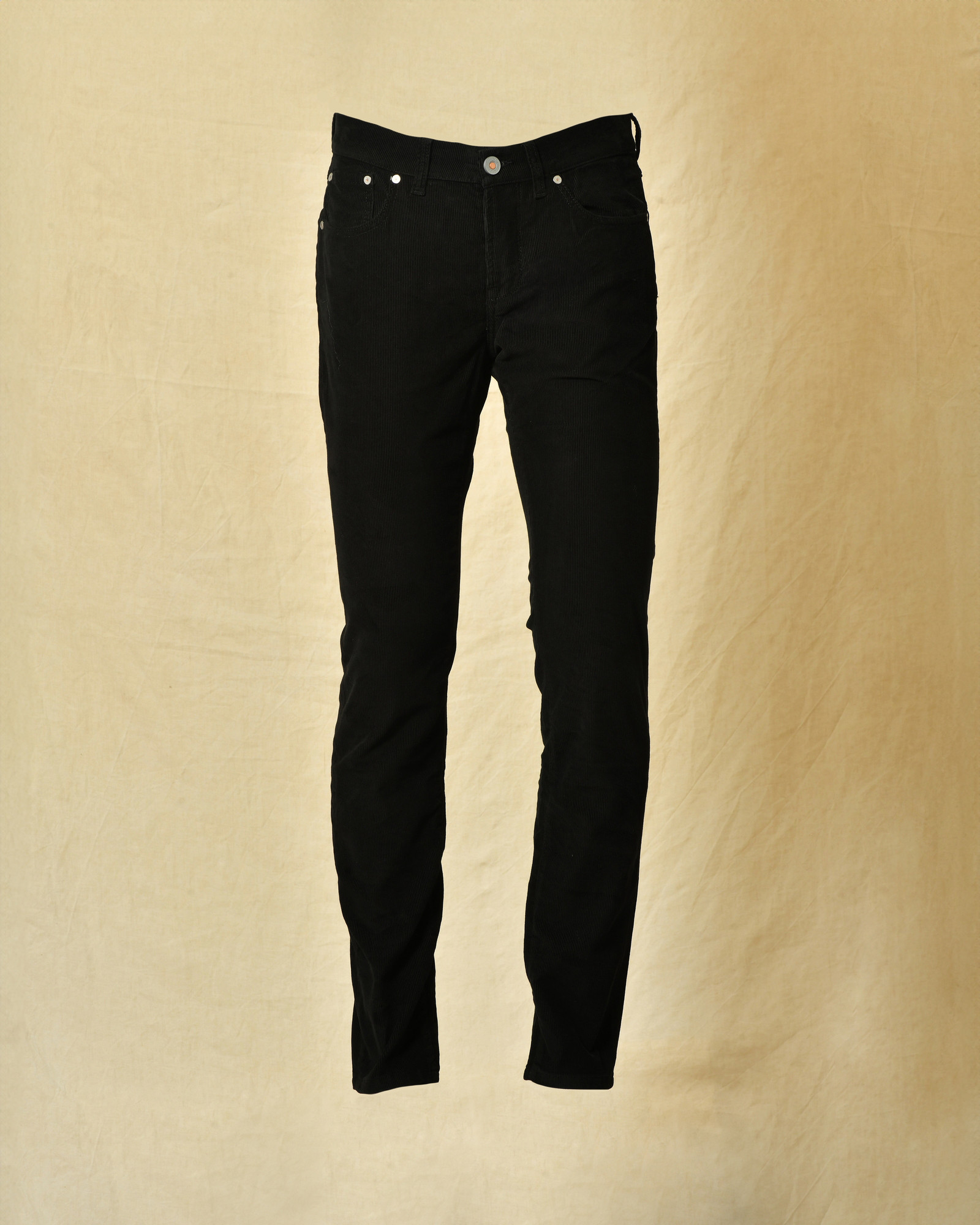 Pantalon en velours côtelé noir Tela Genova