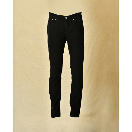 Pantalon en velours côtelé noir Tela Genova