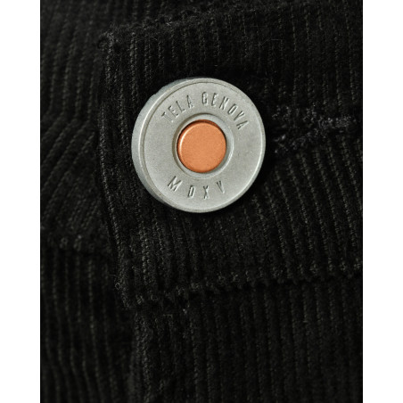 Pantalon en velours côtelé noir Tela Genova
