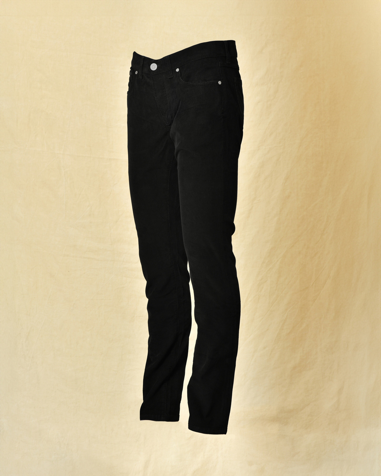 Pantalon en velours côtelé noir Tela Genova