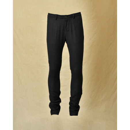 Pantalon en laine bleu à motifs True NYC