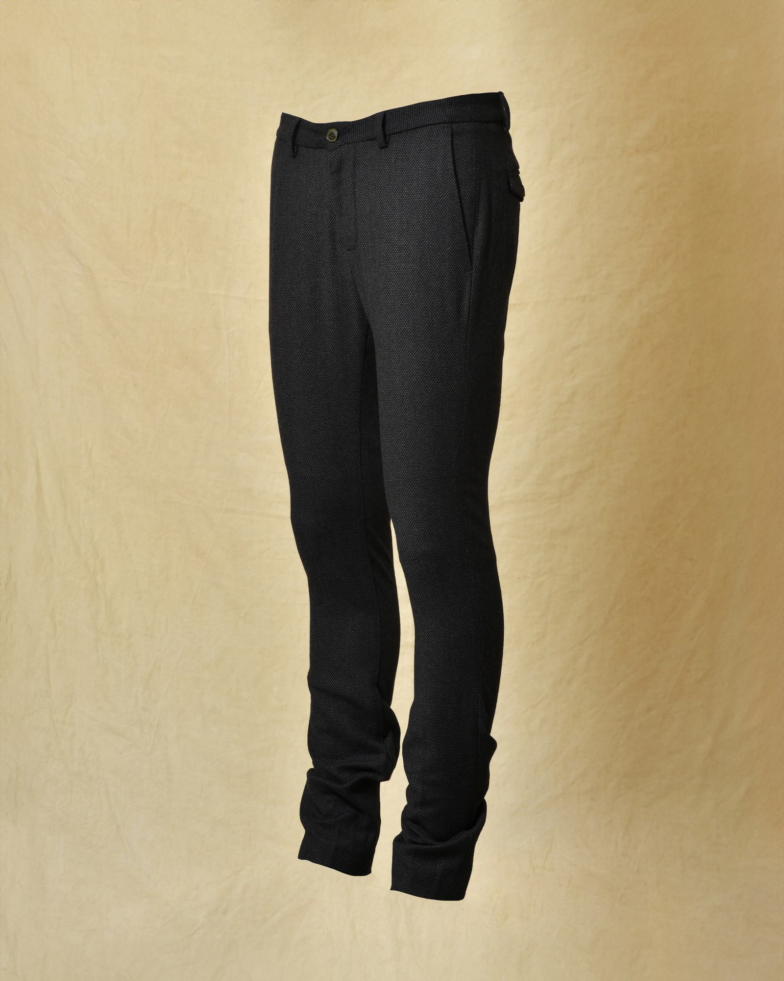 Pantalon en laine bleu à motifs True NYC